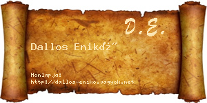 Dallos Enikő névjegykártya